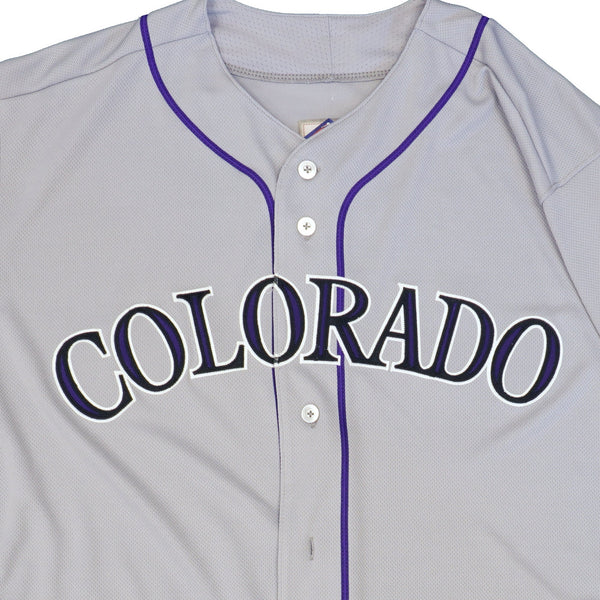 Mens MLB Colorado Rockies Authentic On Field Flex Base Jersey - Road Gray