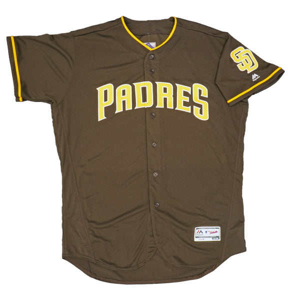 Mens MLB San Diego Padres Authentic On Field Flex Base Jersey - Brown Alternate