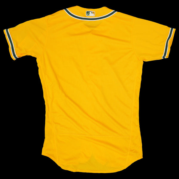 Mens MLB Oakland Athletics Authentic On Field Flex Base Jersey - Gold Alternate