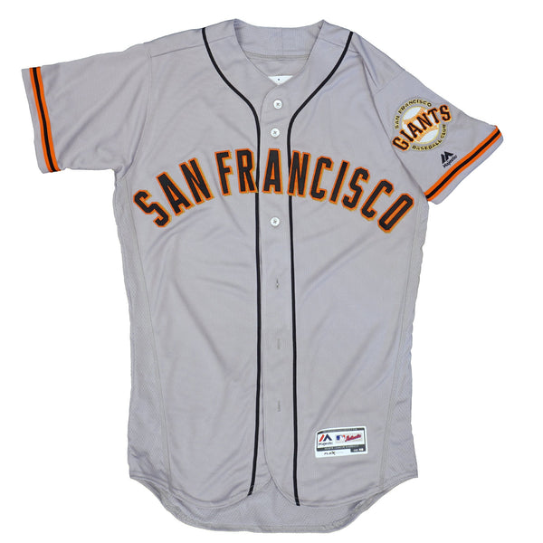 Mens MLB San Francisco Giants Authentic On Field Flex Base Jersey - Road Gray