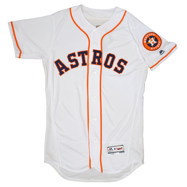 Mens MLB Houston Astros Authentic On Field Flex Base Jersey - Home White