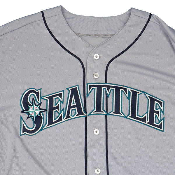 Mens MLB Seattle Mariners Authentic On Field Flex Base Jersey - Road Gray