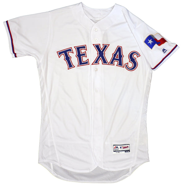 Mens MLB Texas Rangers Authentic On Field Flex Base Jersey - Home White