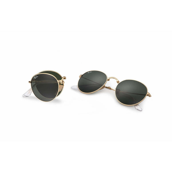 [RB3532-001] Mens Ray-Ban Round Metal Folding Sunglasses