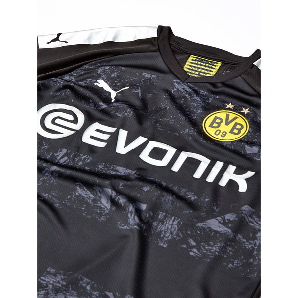 [755745-12] Mens Puma BVB Away Shirt Replica - Evonik & Opel Logo