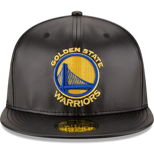[70344048] Mens New Era NBA 59Fifty Faux Leather Fitted Cap Golden State Warriors