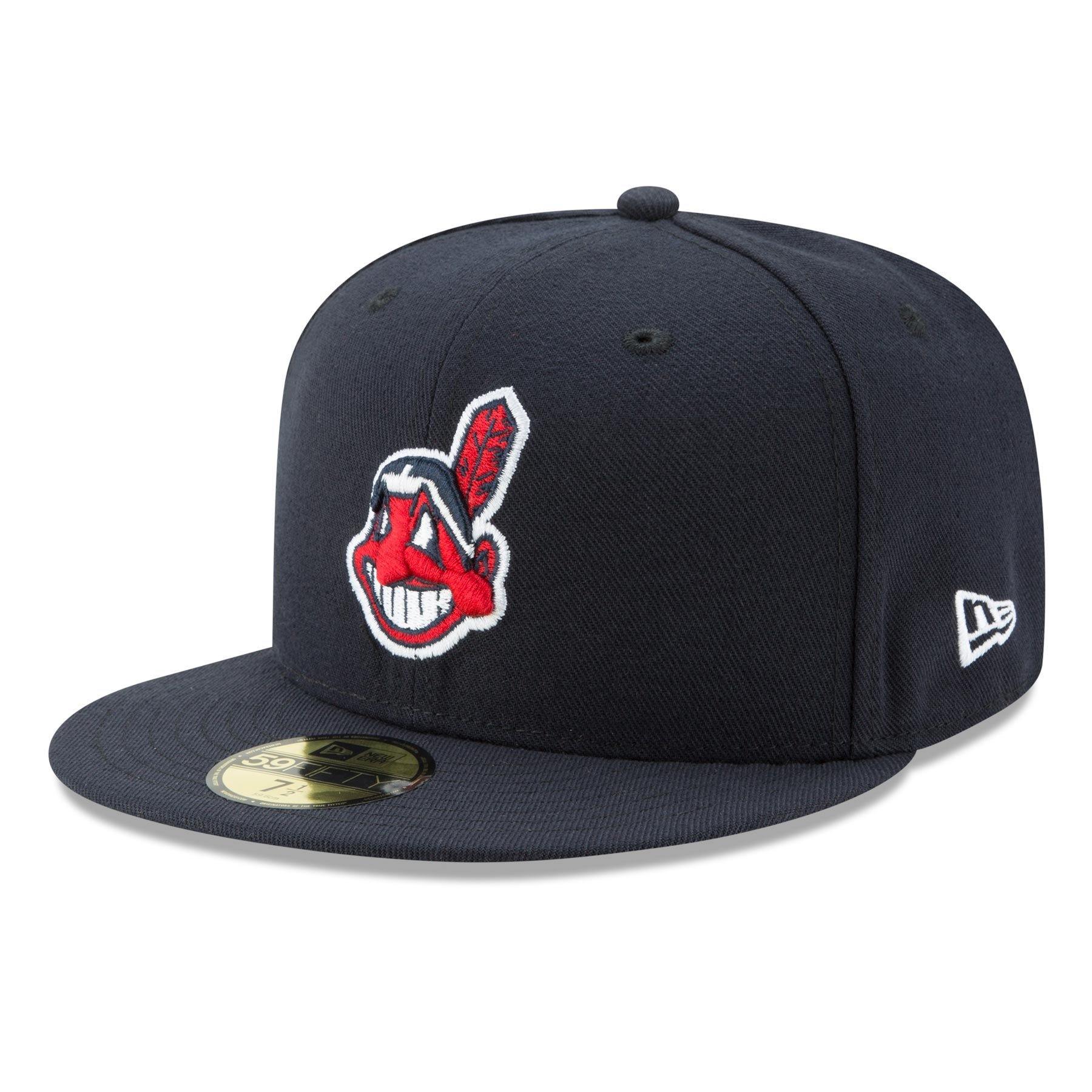 NEW ERA 59FIFTY MLB AUTHENTIC CLEVELAND INDIANS TEAM FITTED CAP