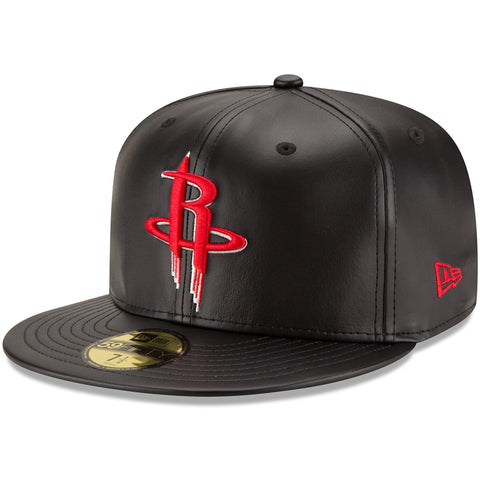 [70344049] Mens New Era NBA 59Fifty Faux Leather Fitted Cap Houston Rockets