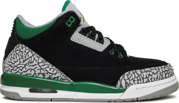 [398614-030] Youth Air Jordan Retro 3 'Pine Green' (GS)