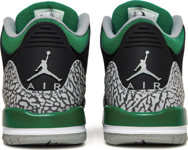 [398614-030] Youth Air Jordan Retro 3 'Pine Green' (GS)