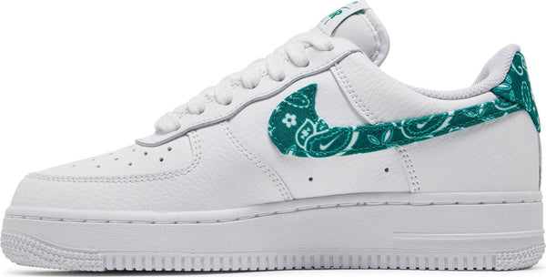 [DH4406-102] Womens Nike Air Force 1 Low '07 Essential 'White Green Paisley'