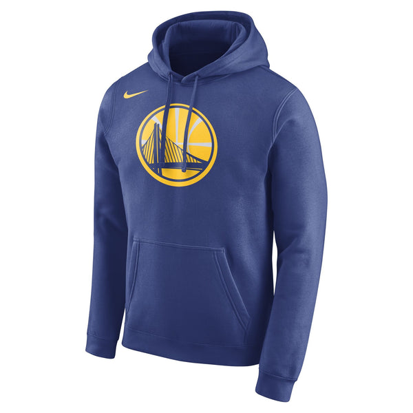 [881131-495] Mens Nike NBA Golden State Warriors Club Fleece Logo Pullover Hoodie