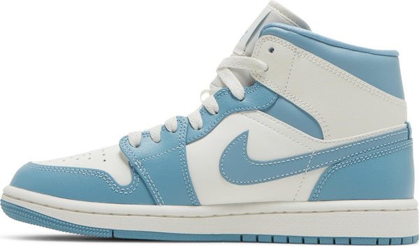 [BQ6472-141] Womens Air Jordan Retro 1 Mid 'UNC (2022)' (W)