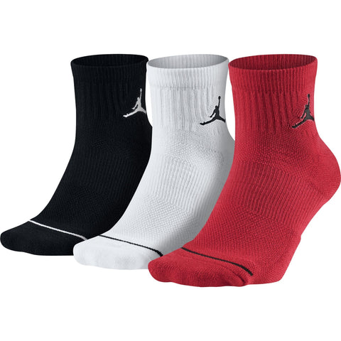 [SX5544-011] Mens Air Jordan Jumpman High-Intensity 1/4 Socks (3 Pair)