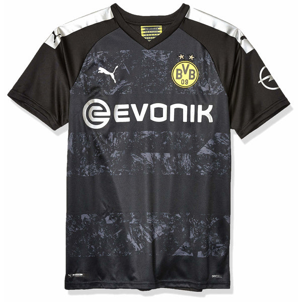 [755745-12] Mens Puma BVB Away Shirt Replica - Evonik & Opel Logo