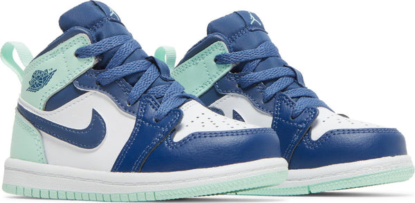 [640735-413] Toddlers Air Jordan Retro 1 Mid (TD) 'Mystic Navy Mint Foam'