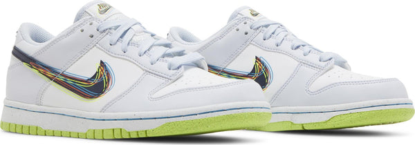 [DV3478-100] Youth Nike Dunk Low '3D Swoosh Grey' (GS)