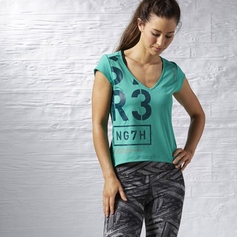 [AA9254] Womens Reebok One Series V Neck SS Tee