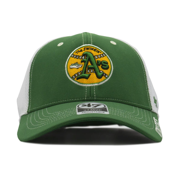 Mens 47 Brand Oakland Athletics MVP Strapback - Green/White