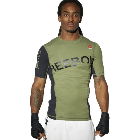 [AJ9079] Mens Reebok Train Like A Fighter Short Sleeve Compression Top