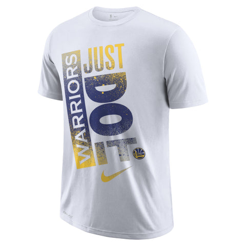 [AQ6261-100] Mens Nike NBA Golden State Warriors Dri-Fit "Just Do It" T-Shirt