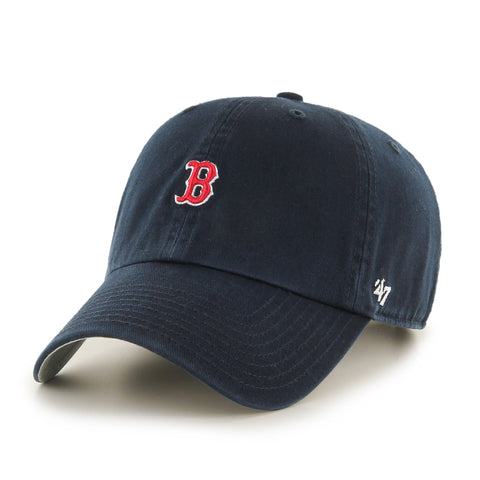 Mens 47 Brand Boston Red Sox Clean Up Strapback - Navy Blue (Small Logo)