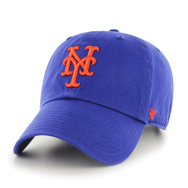 Mens 47 Brand NY Mets Clean Up Strapback - Royal Blue