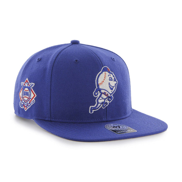 Mens 47 Brand NY Mets Captain Snapback - Blue