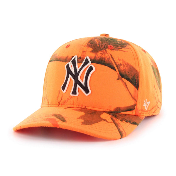 Mens 47 Brand NY Yankees Tree Line MVP DP Strapback - Orange Realtree AP
