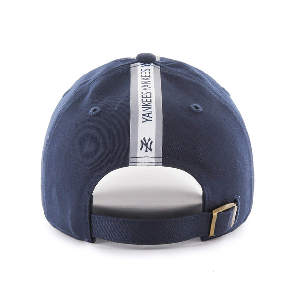 Mens 47 Brand NY Yankees Triple Stripe Clean Up Strapback - Navy/Grey/White