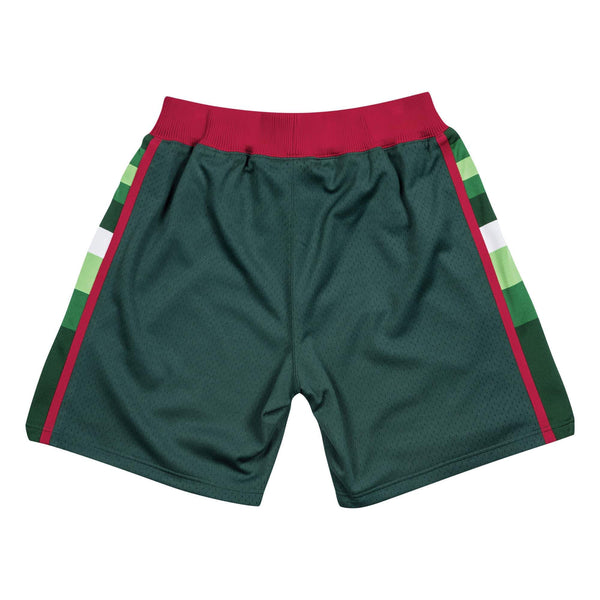 [BA31TC-MBU-E-JHW] Mens Mitchell & Ness NBA 1983-84 Milwaukee Bucks Road Authentic Shorts