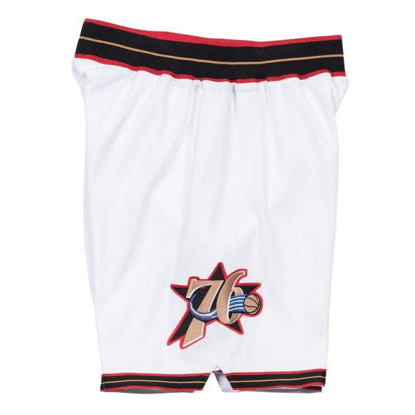 [BA34TS-P76-W-C9S] Mens Mitchell & Ness NBA 1997-98 Authentic Shorts Philadelphia 76ers