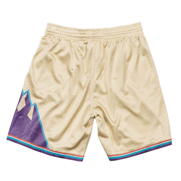 [BA395N-UJA-D-L3X] Mens Mitchell & Ness NBA Gold Swingman Shorts Utah Jazz