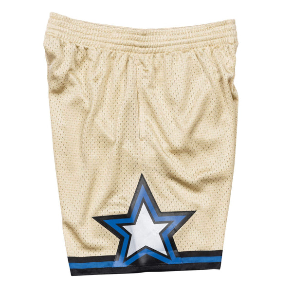 [BA395Q-OMA-D-L40] Mens Mitchell & Ness NBA Gold Swingman Shorts Orlando Magic