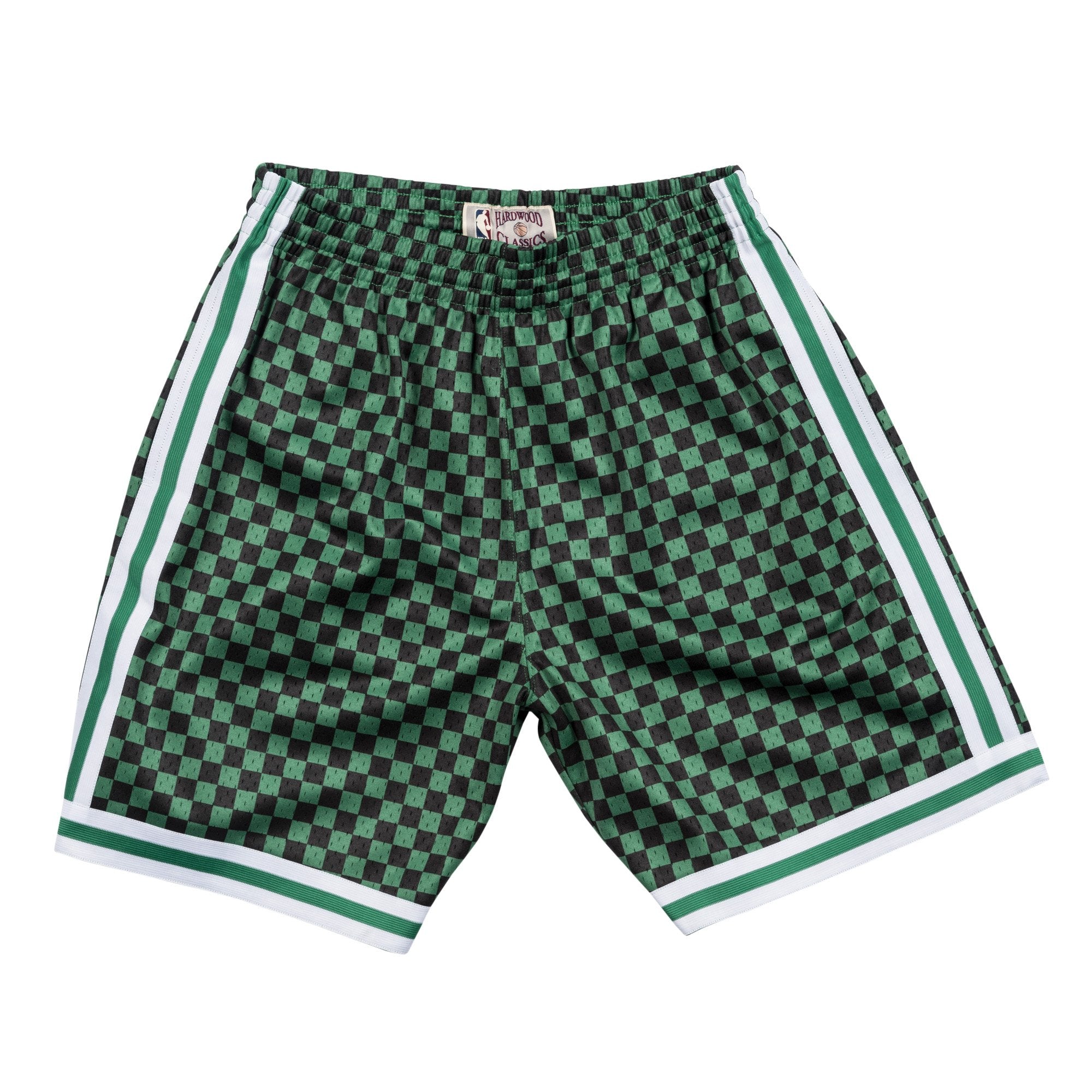 Mens Mitchell & Ness NBA Checked Swingman Shorts Boston Celtics Green