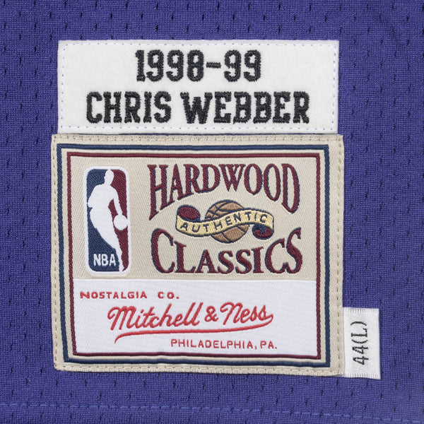 Mens Mitchell & Ness NBA Authentic Jersey Sacramento Kings Chris Webber #4