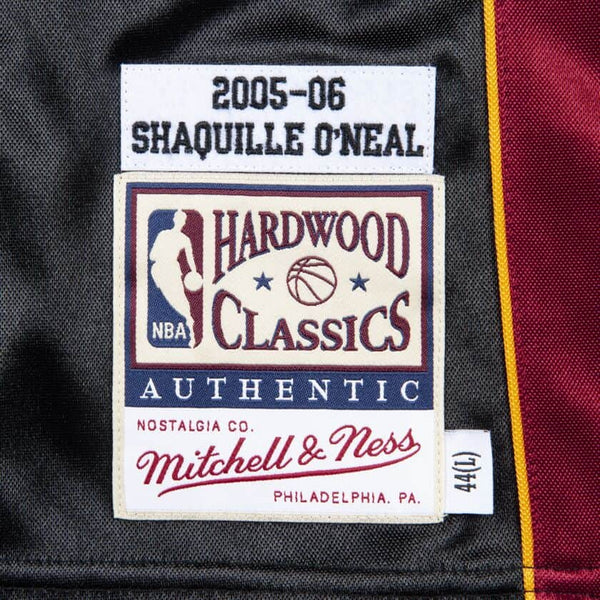 Mens Mitchell & Ness NBA Authentic Jersey Miami Heat Shaquille O'Neal