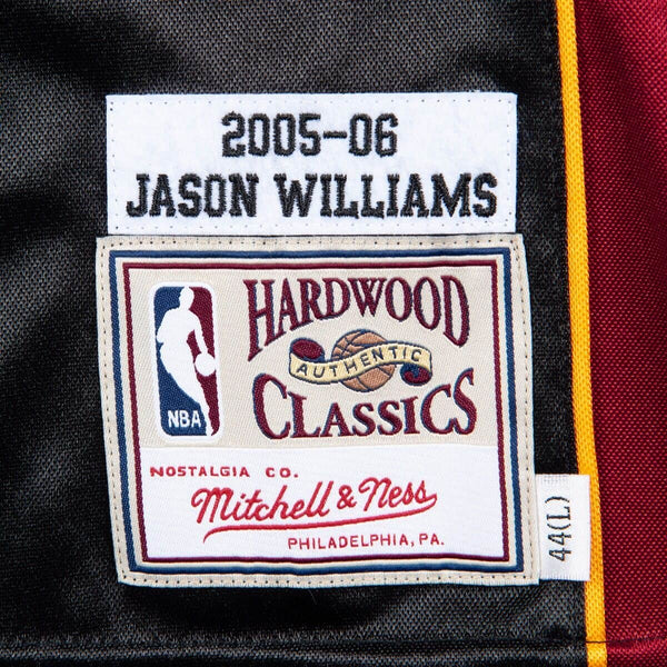 [BA688C-MHE-K-JHM] Mens Mitchell & Ness NBA Authentic Jersey Miami Heat Road Finals 2005-06 Jason Williams