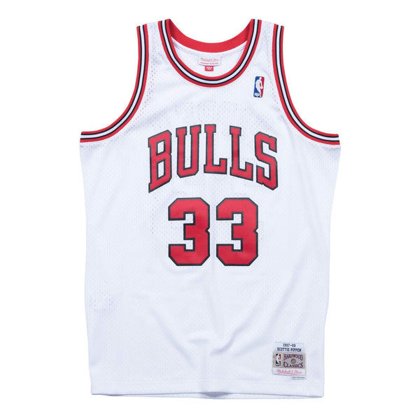 [BA84SL-CBU-W-C8O] Mens Mitchell & Ness NBA Swingman Jersey Bulls Scottie Pippen