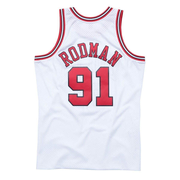 [BA84SM-CBU-W-C8P] Mens Mitchell & Ness NBA Swingman Jersey Chicago Bulls Home 1997-98 Dennis Rodman