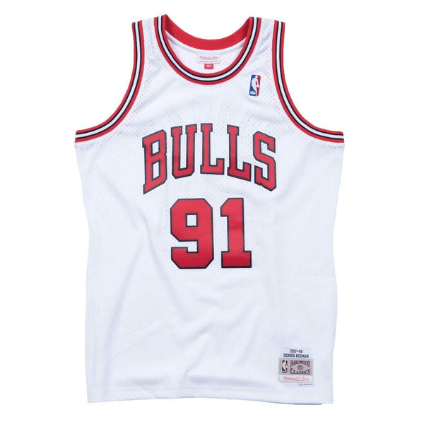[BA84SM-CBU-W-C8P] Mens Mitchell & Ness NBA Swingman Jersey Chicago Bulls Home 1997-98 Dennis Rodman