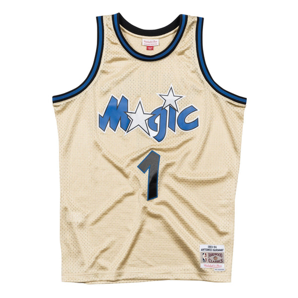 [BA895I-OMA-D-L3S] Mens Mitchell & Ness NBA Penny Hardaway Gold Swingman Jersey Orlando Magic