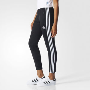 [BK0004] Womens Adidas Originals Superstar Track Pants - Black/White