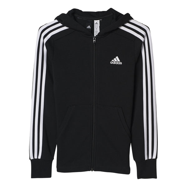 [BP8622] Youth Essentials 3 Stripe Fullzip Hoodie