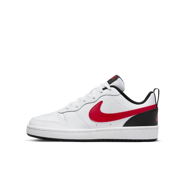 [BQ5448-110] Grade School Nike COURT BOROUGH LOW 2 GS 'WHITE UNIVERSITY RED'