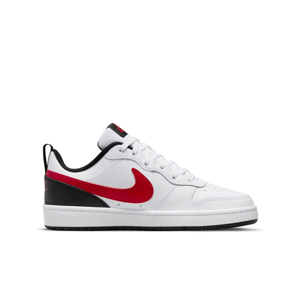 [BQ5448-110] Grade School Nike COURT BOROUGH LOW 2 GS 'WHITE UNIVERSITY RED'