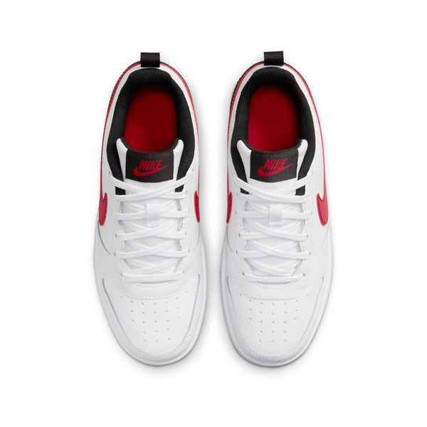 [BQ5448-110] Grade School Nike COURT BOROUGH LOW 2 GS 'WHITE UNIVERSITY RED'