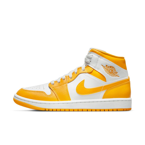 [BQ6472-117] Womens Air Jordan Retro 1 Mid (W) 'White University Gold'