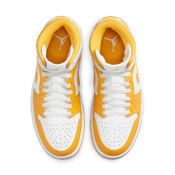 [BQ6472-117] Womens Air Jordan Retro 1 Mid (W) 'White University Gold'