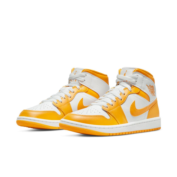 [BQ6472-117] Womens Air Jordan Retro 1 Mid (W) 'White University Gold'